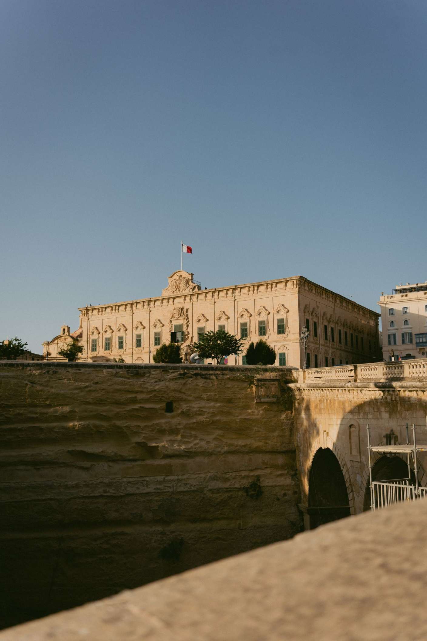 Auberge de Castille a Valletta, sede dell'ufficio del Primo ministro